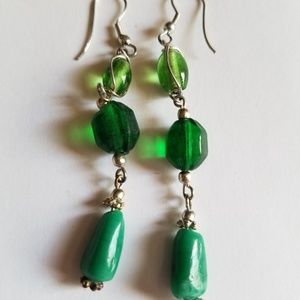 Green earrings
